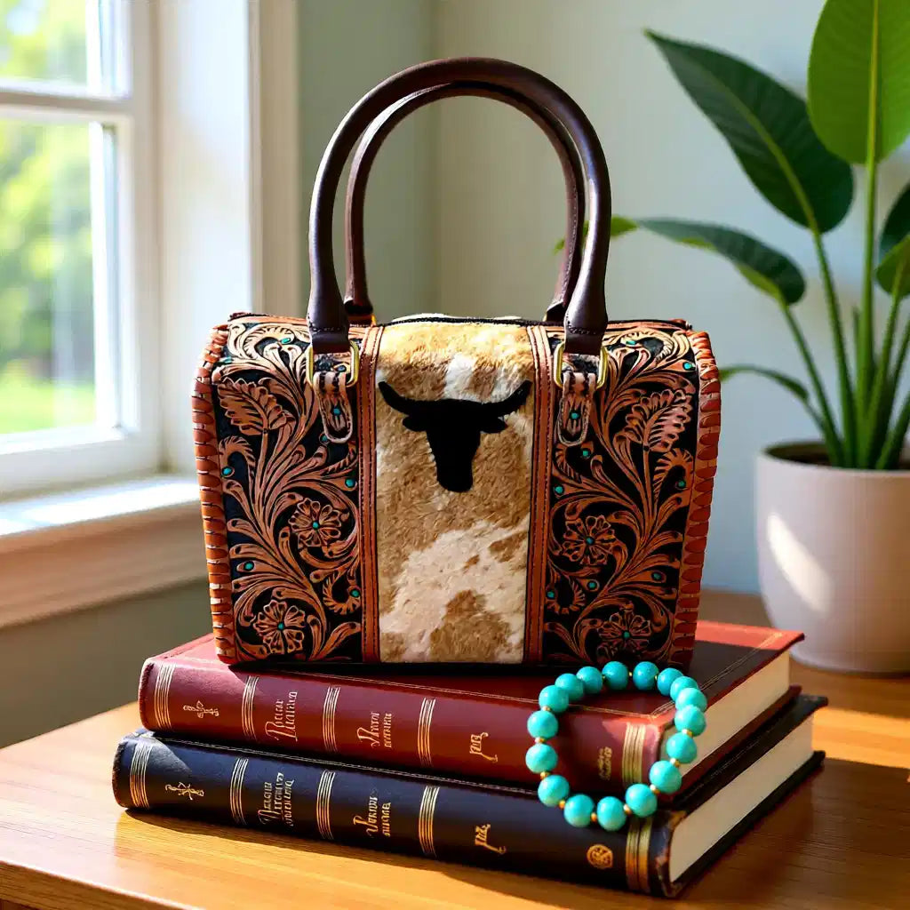 Blackhorn Belle Speedy – Genuine Leather Hair-on-Hide Western Handbag