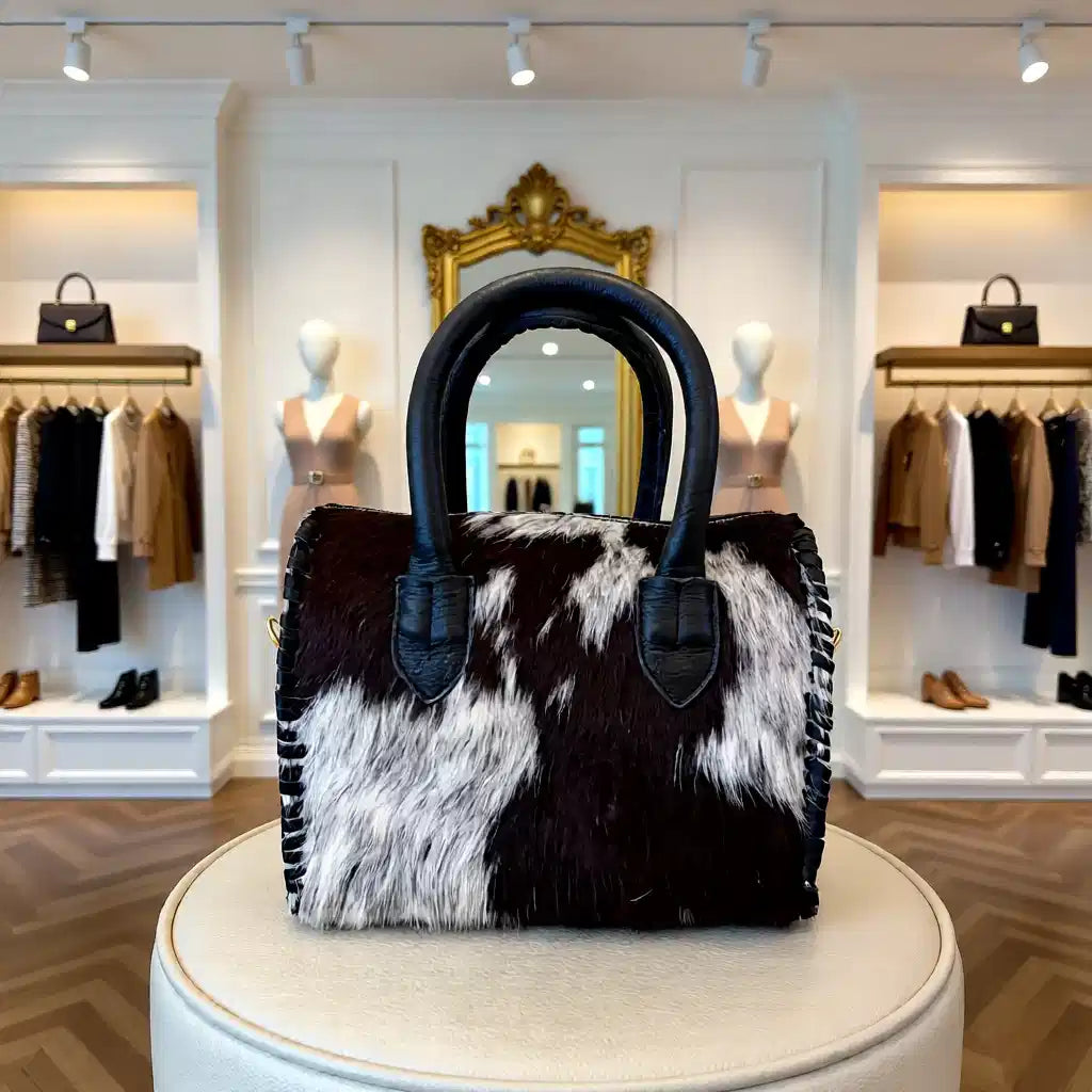 Black Tie Ranch Hair-on-Hide Speedy Collection Women's Handbag