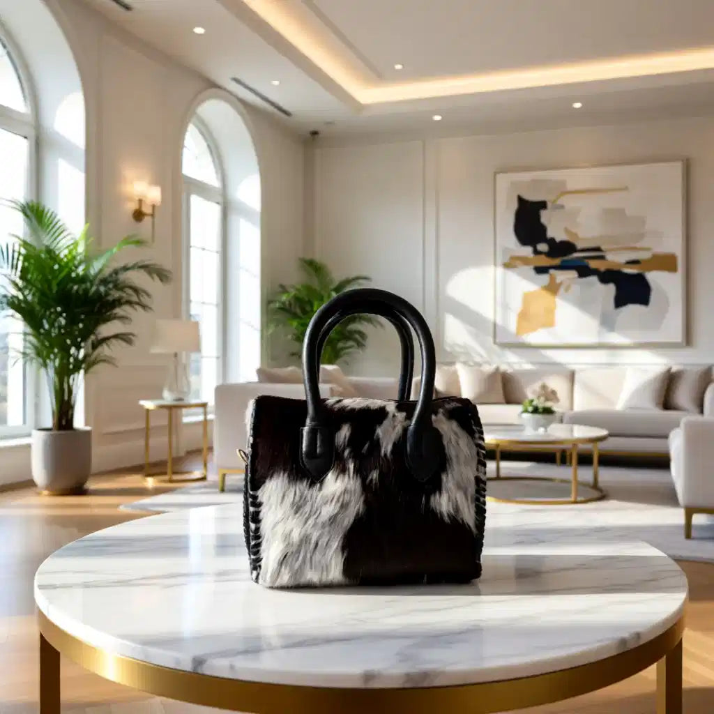 Black Tie Ranch Hair-on-Hide Speedy Collection Women's Handbag