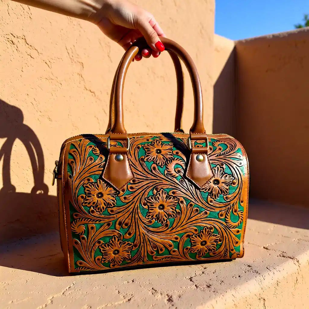 Turquoise Garden Speedy Woman's Handbag