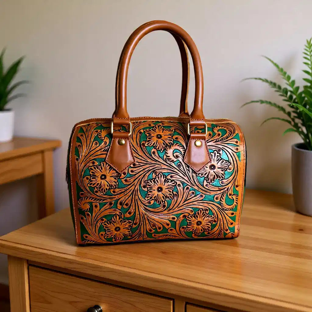 Turquoise Garden Speedy Woman's Handbag