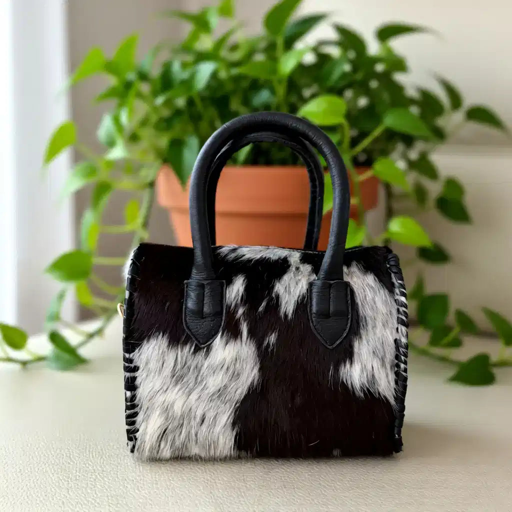 Black Tie Ranch Hair-on-Hide Speedy Collection Women's Handbag