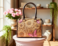 Blushing Butterfly Tooled Speedy Bag