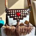 Heartbreaker Fringe Crossbody Bag – Leather & Hair-on-Hide