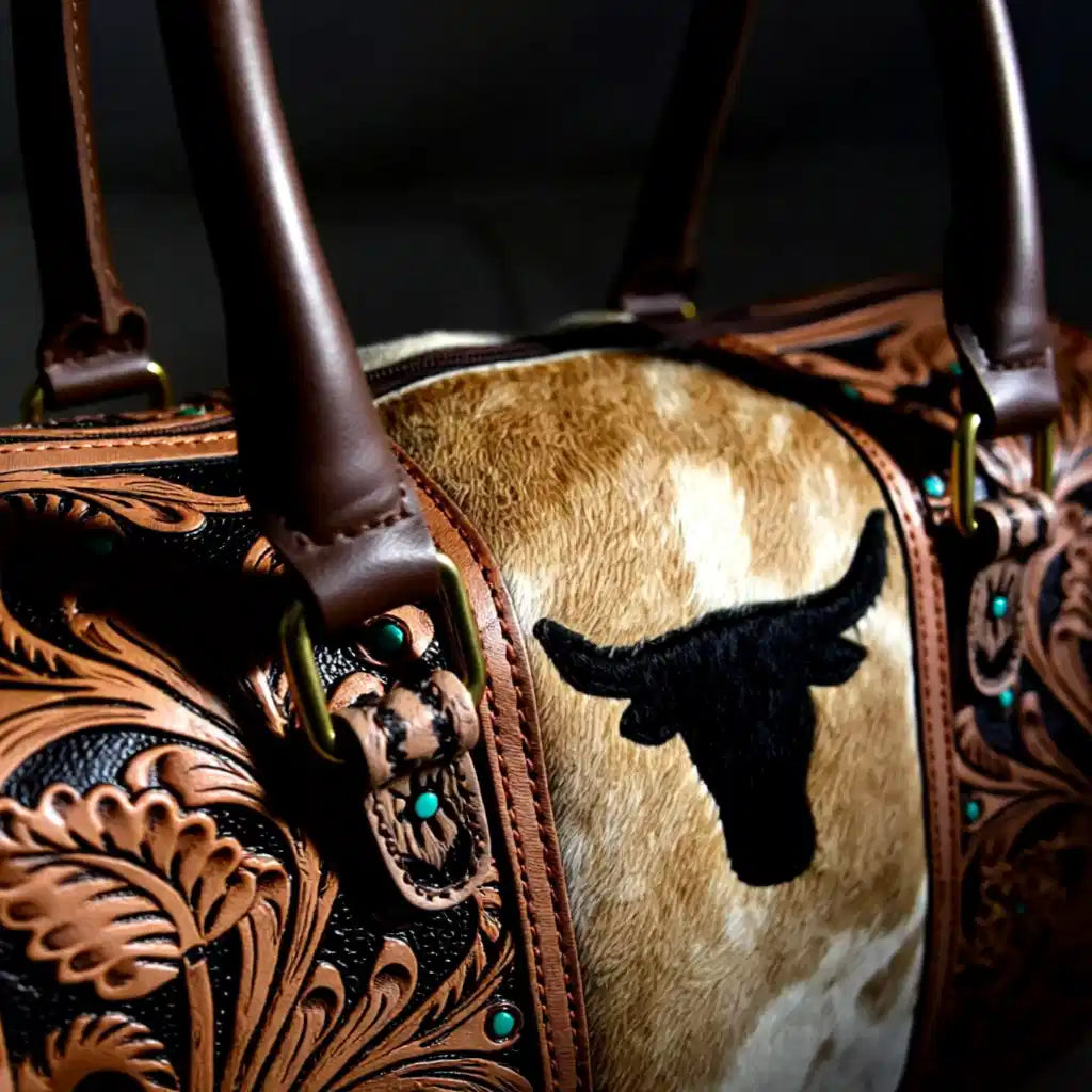 Blackhorn Belle Speedy – Genuine Leather Hair-on-Hide Western Handbag