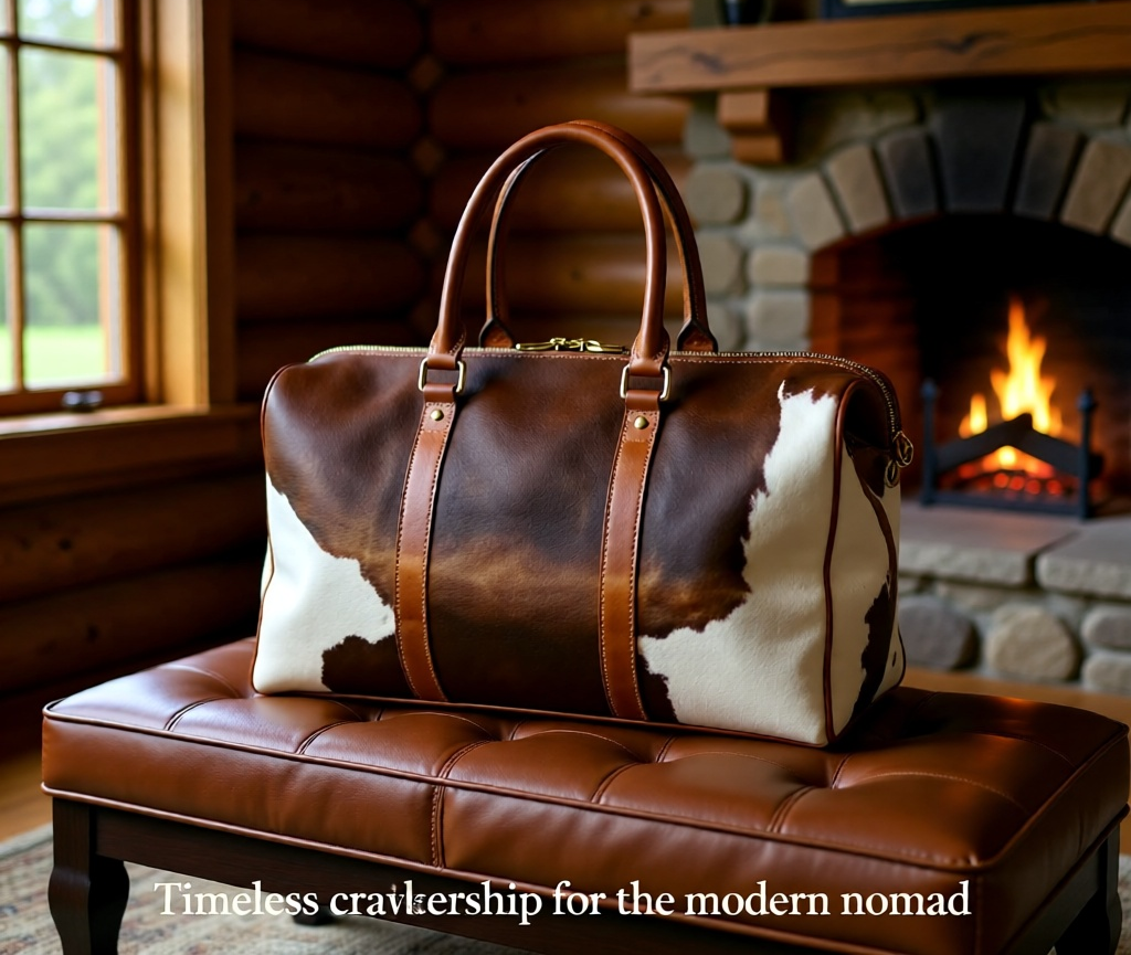 High Plains Hair-On-Hide Travel Duffle Bag