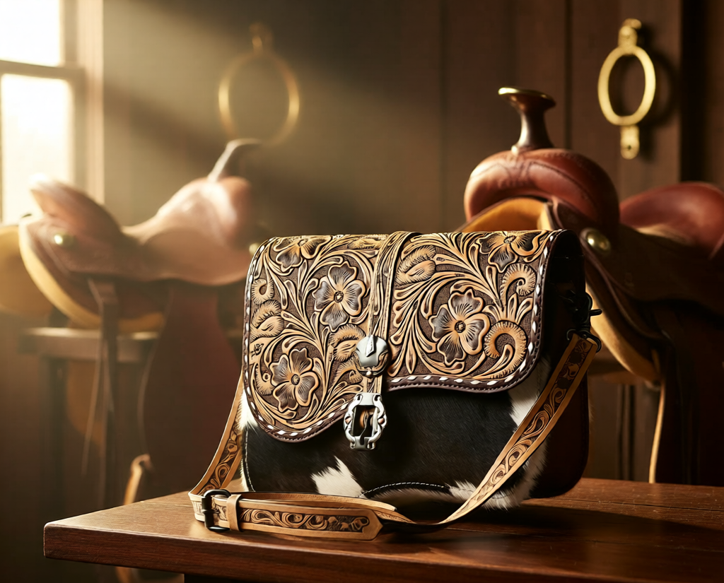 Saddle Blossom Crossbody Bag