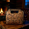 After Midnight Genuine Leather Tooled Clutch Crossbody Bag