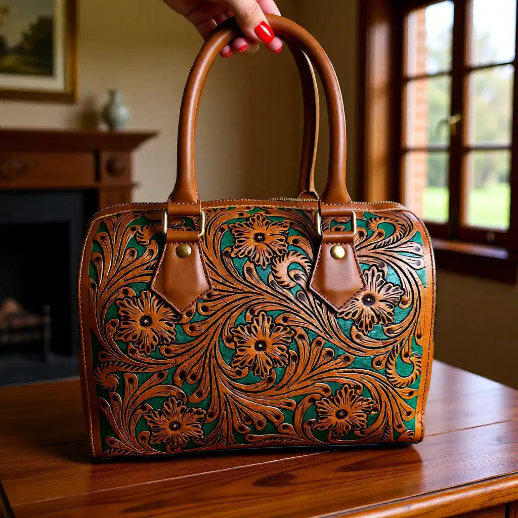 Turquoise Garden Speedy Woman's Handbag