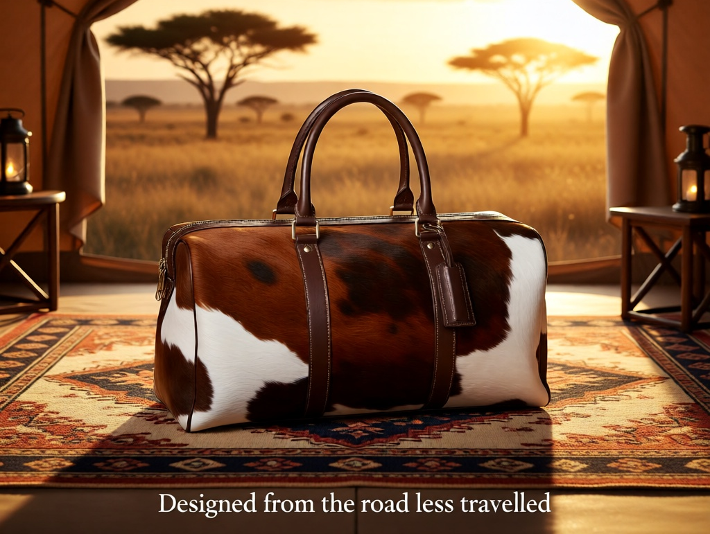 High Plains Hair-On-Hide Travel Duffle Bag
