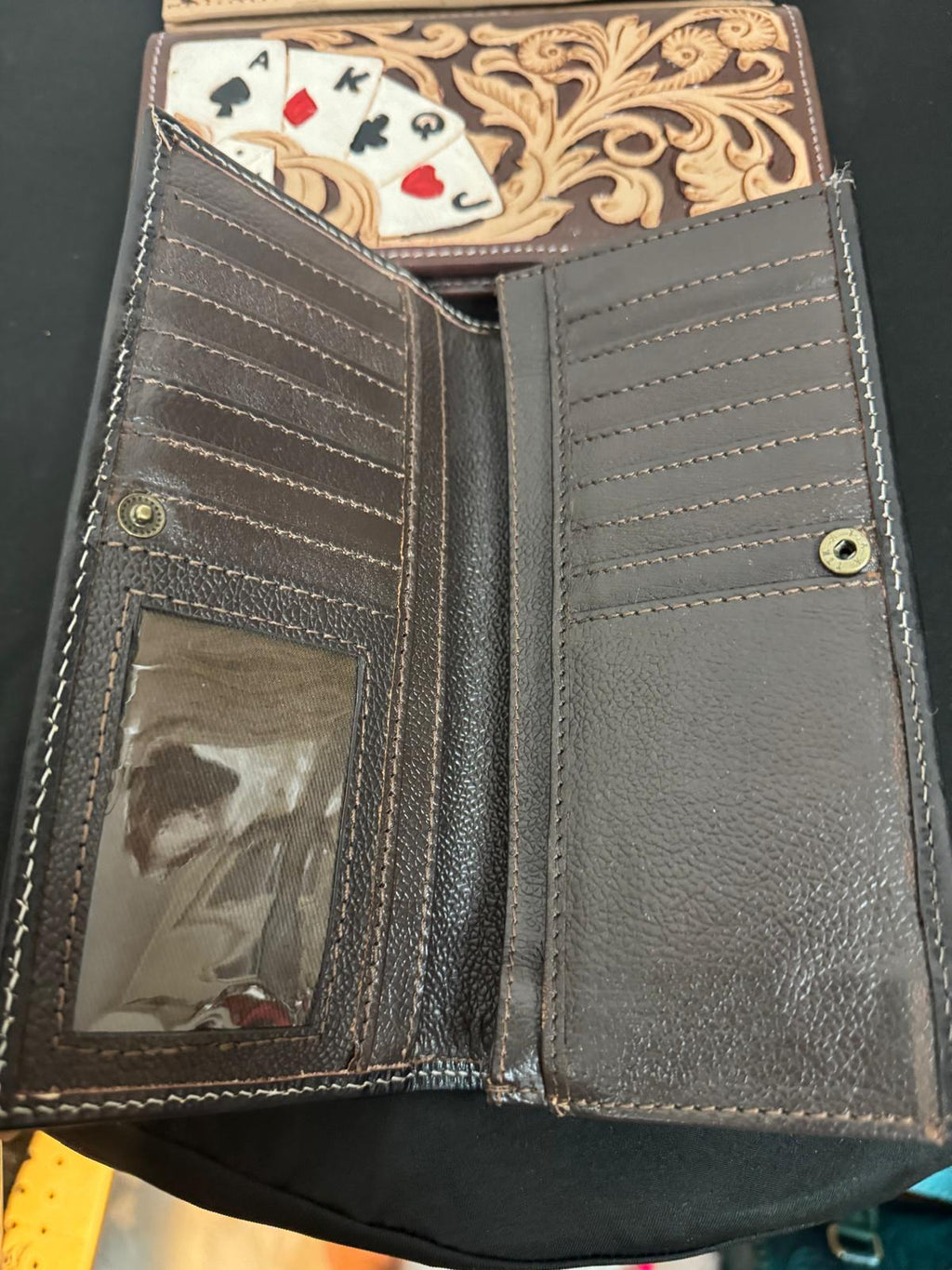 The Lucky Belle – Tooled Leather Wallet
